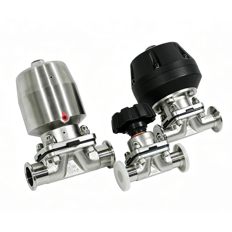 Sanitary Manual Pneumatic Actuated Diaphragm Valve Sanitary Manual Pneumatic Actuated Diaphragm Valve